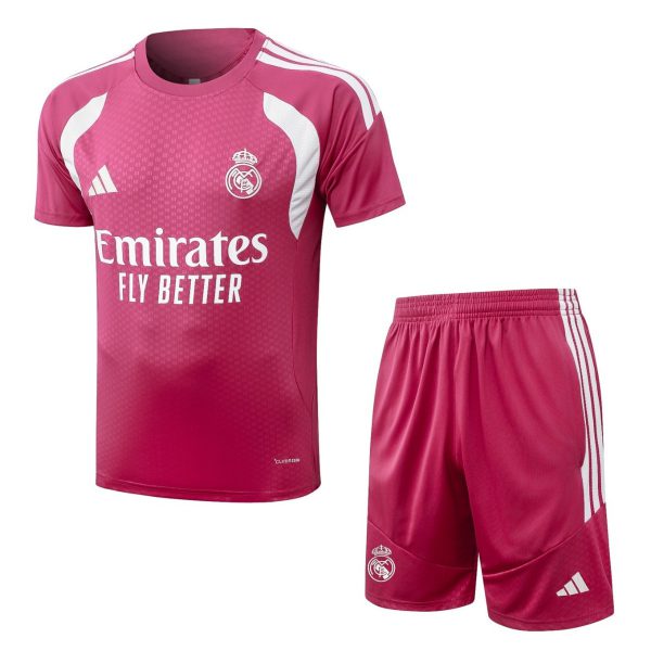 2026 Real Madrid Pink Training Set Shirt and Shorts