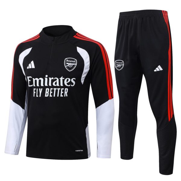 2026 Arsenal Black Long-sleeved half-pull training kit