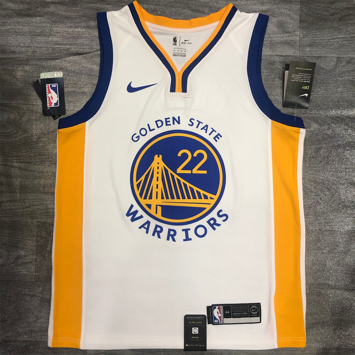 NBA Golden State Warriors v neck White Jersey WIGGINS#22 S-XXL