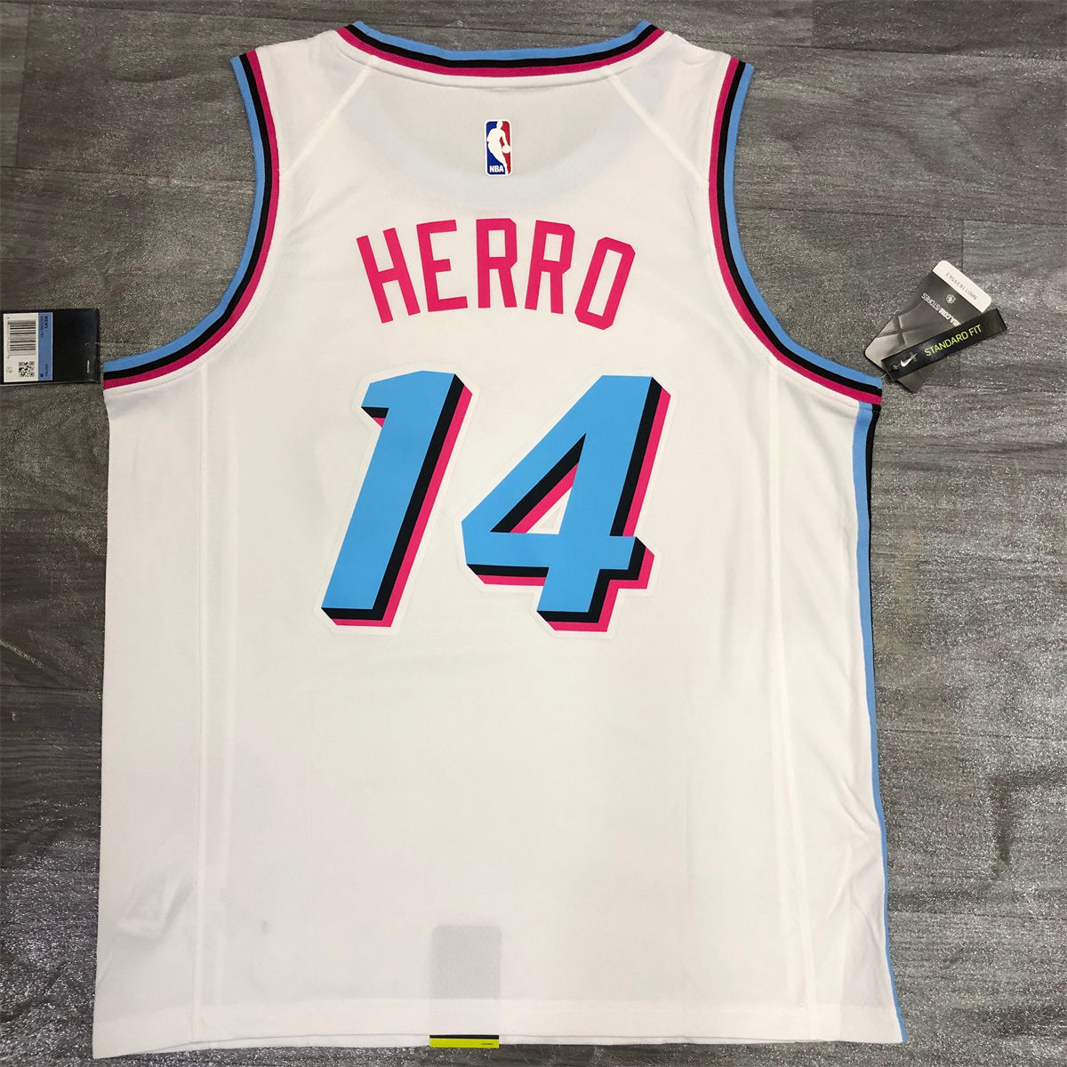 NBA Miami Hearts round neck White Jersey HERRO#14 S-XXL