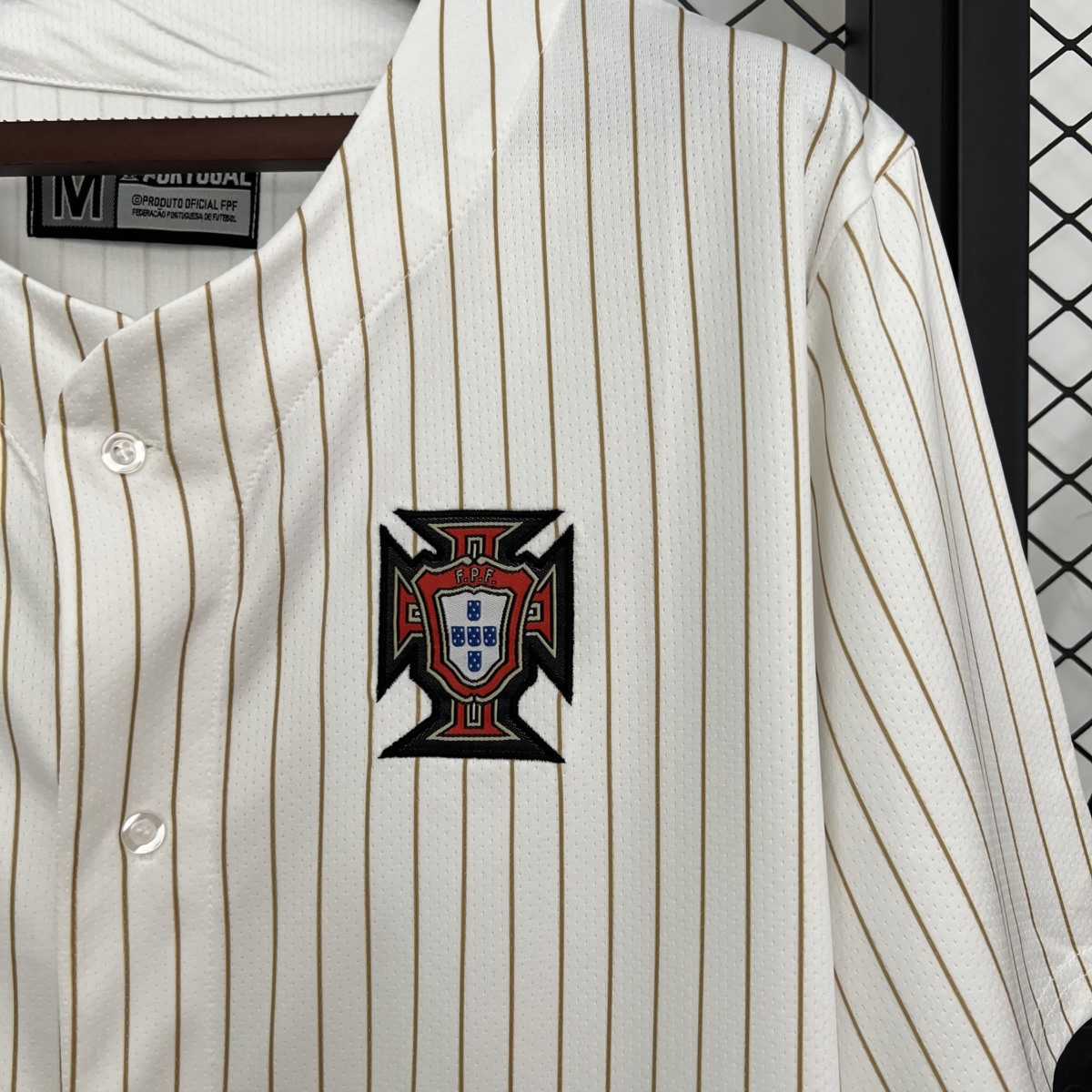 2025/26 Portugal US Pack Full-Button Baseball White jersey Fan version