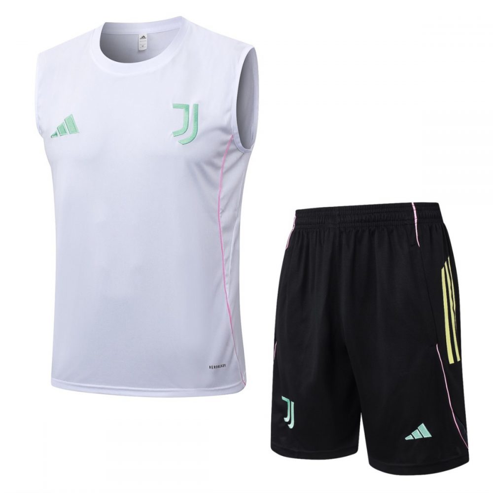 2026 Juventus White Training Set Shirt and Shorts