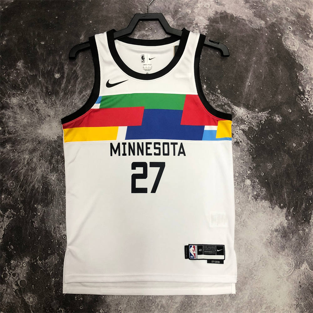NBA Minnesota Timberwolves Round Neck Black Jersey GOBERT#27 S-XXL