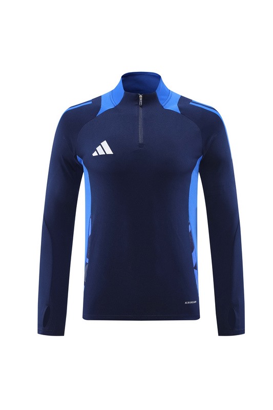 2024 Adidas Royal Blue Long-sleeved half-pull training kit Football team kit