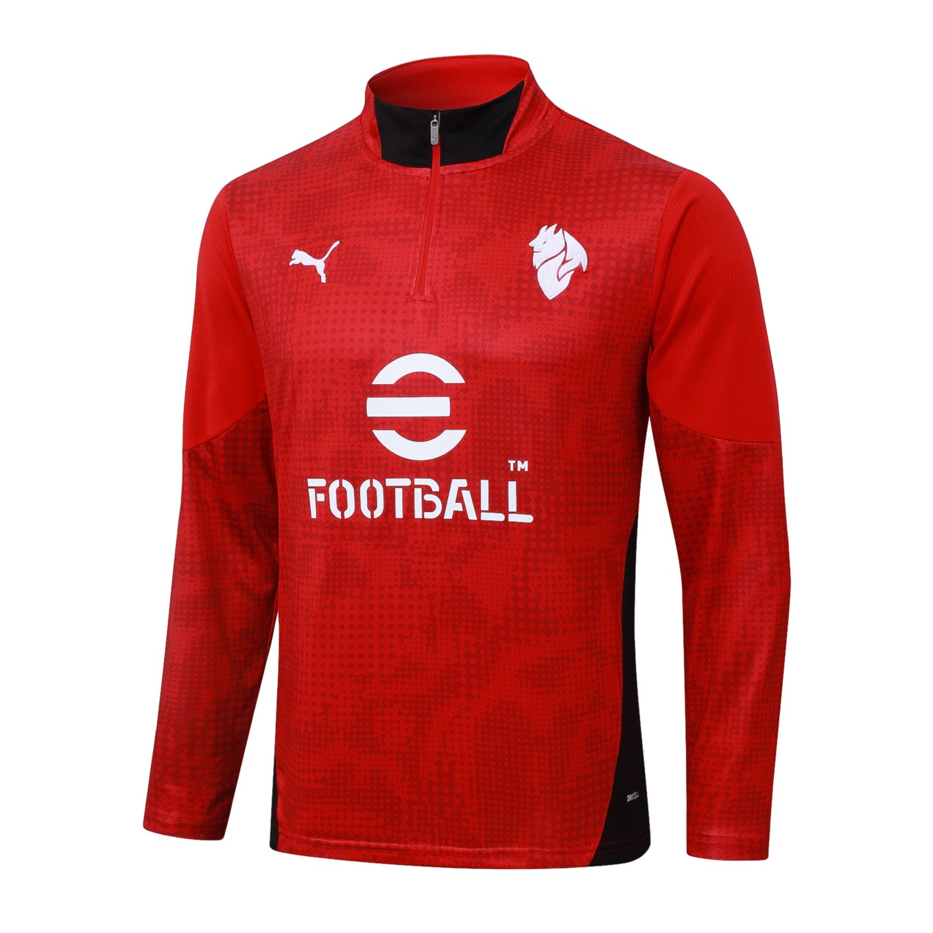 202526 AC Milan Red Long-sleeved half-pull training kit Football team kit