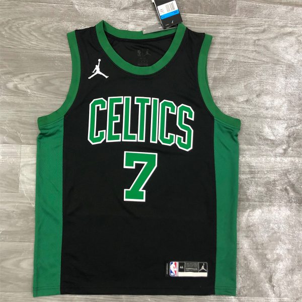 NBA Boston Celtics Round Neck Black Jersey BROWN#7 S-XXL