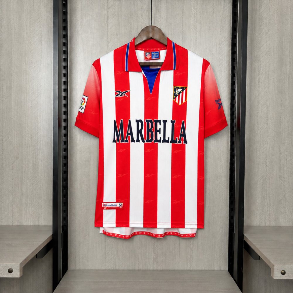 Retro Atletico Madrid 1998/99 Home Jersey Fan Version