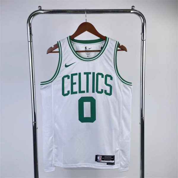 NBA Boston Celtics Round Neck White Jersey TATUM#0 S-XXL