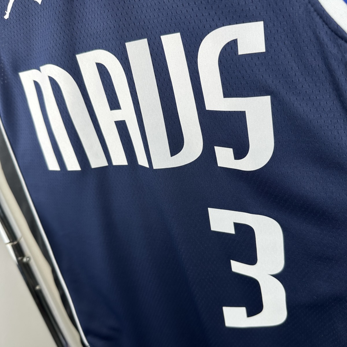 NBA Dallas Mavericks V-Neck Royal Blue Jersey DAVIS#3 S-XXL