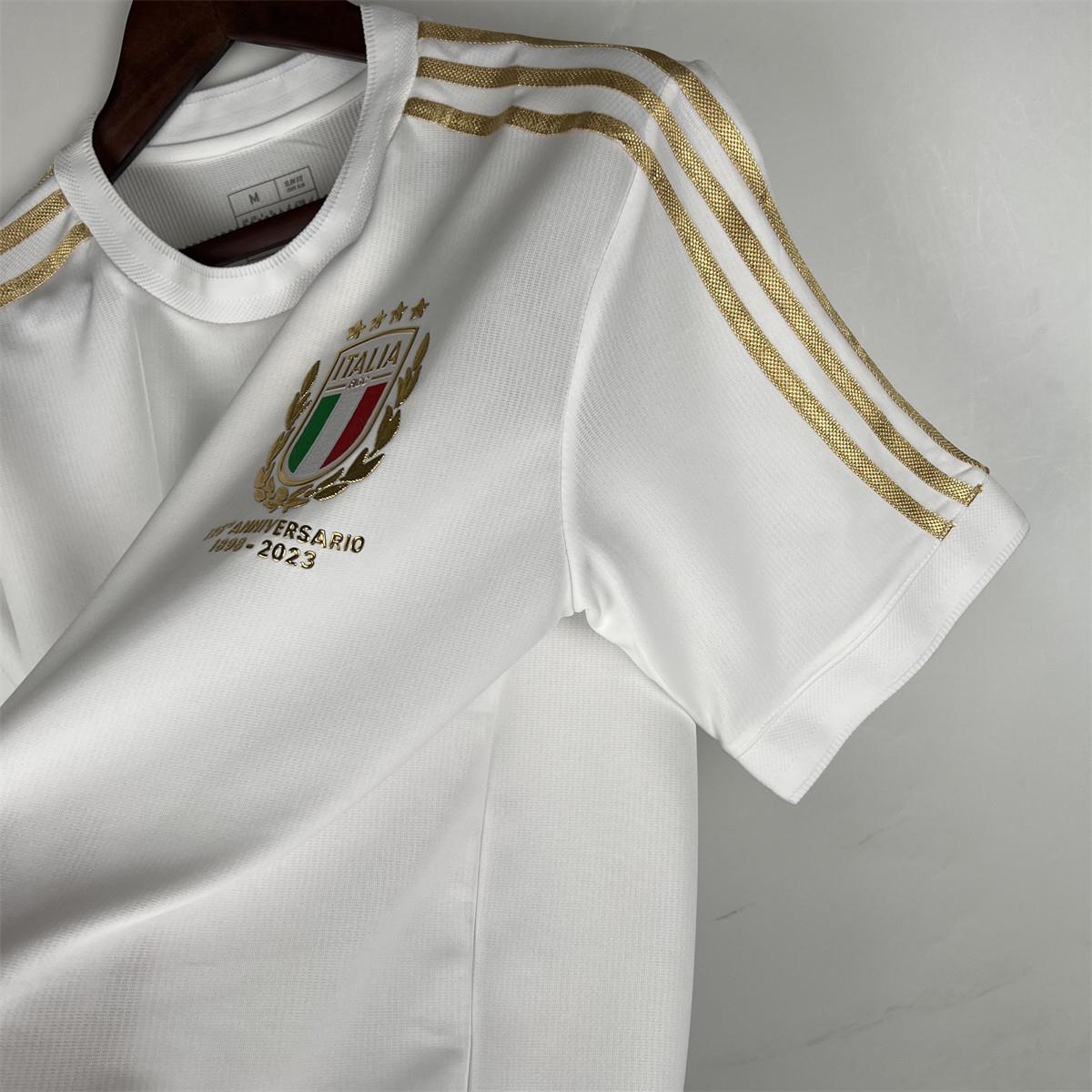 2023 Italy 125th Anniversary White Jersey Fan Version