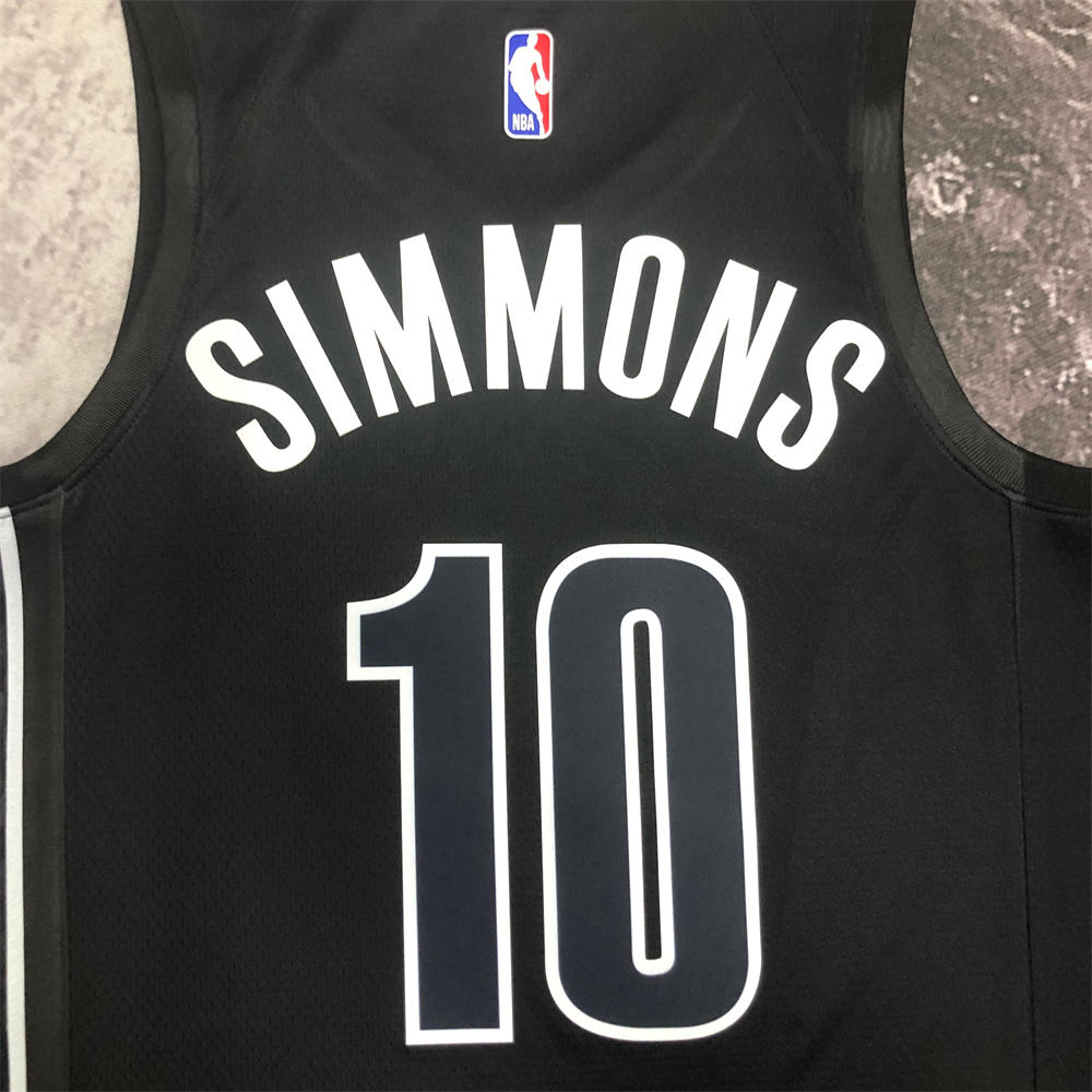 NBA Brooklyn Nets V-Neck Black Jersey SIMMONS#10 S-XXL