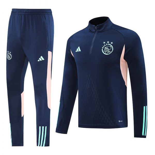 2024 Ajax Royal Blue Jacket Training Suit Set Football Team Shirt Sports Fashion