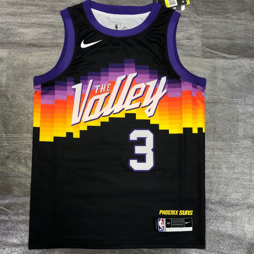 NBA Phoenix Suns Round neck Black jersey PAUL#3 S-XXL