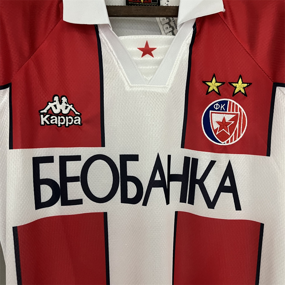 Retro Belgrade 1995/97 Red Star Home jersey Fan Version