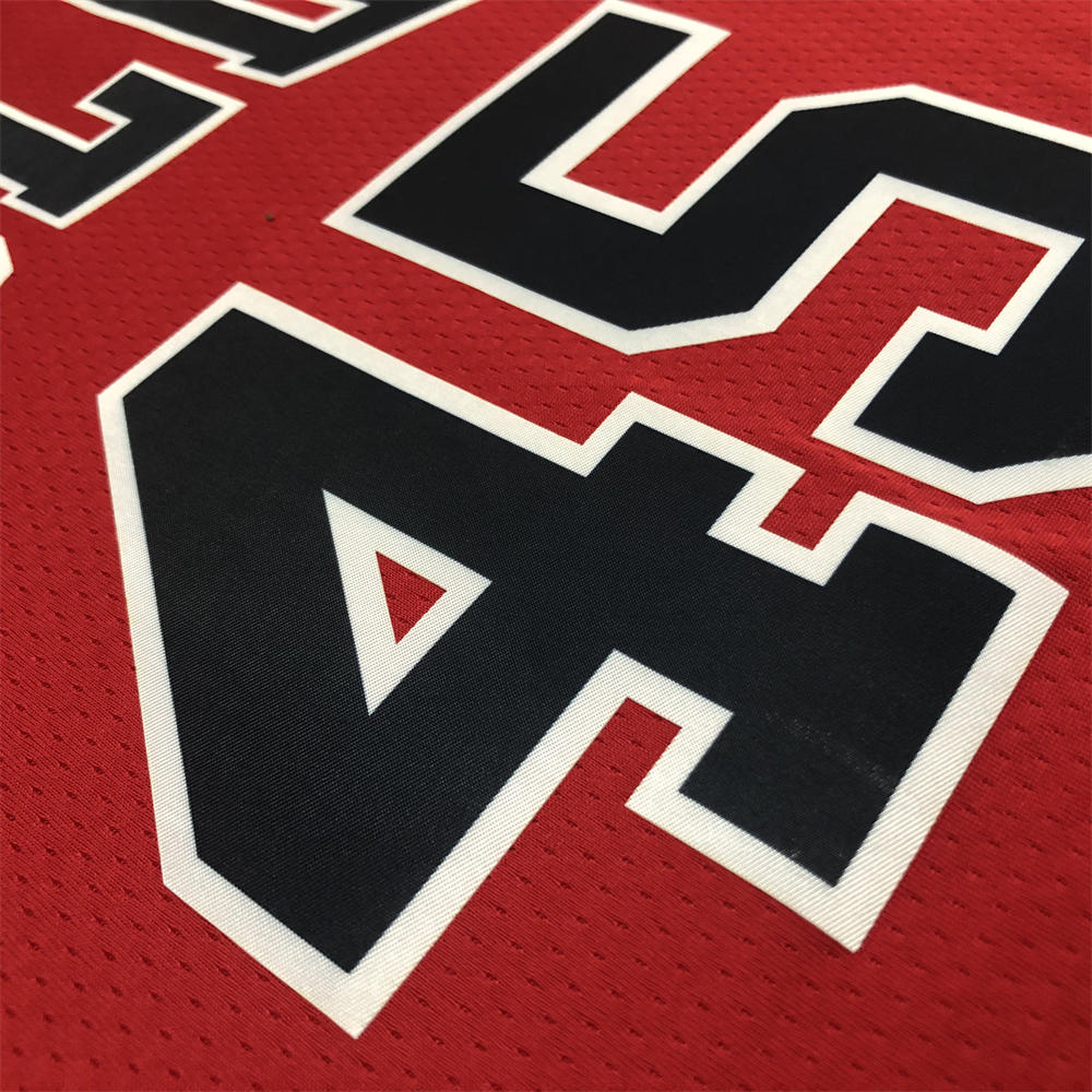 NBA Chicago Bulls Round Neck Red 75th anniversaryJersey JORDAN#45 S-XXL