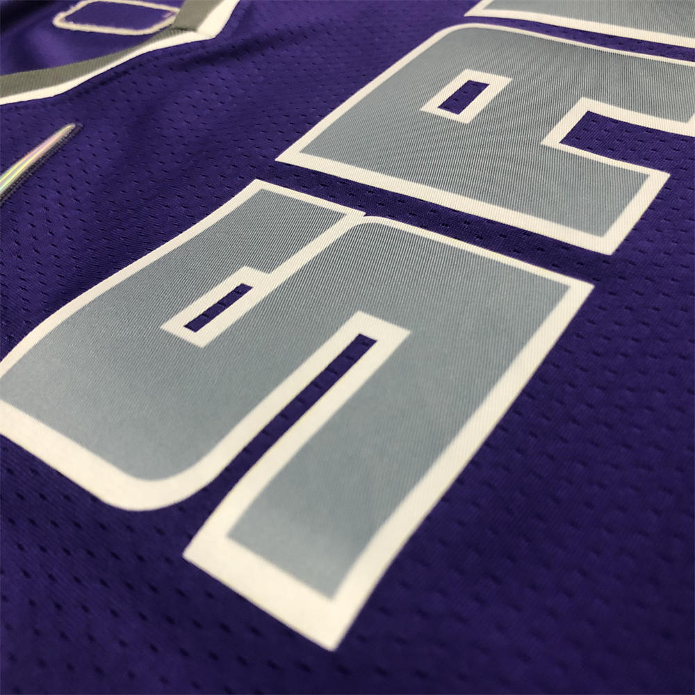 NBA Scaramento Kings V-Neck Purple 75th Anniversary jersey FOX#5 S-XXL