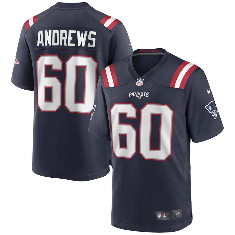 NFL New England Patriots Jeysey ANDREWS #60