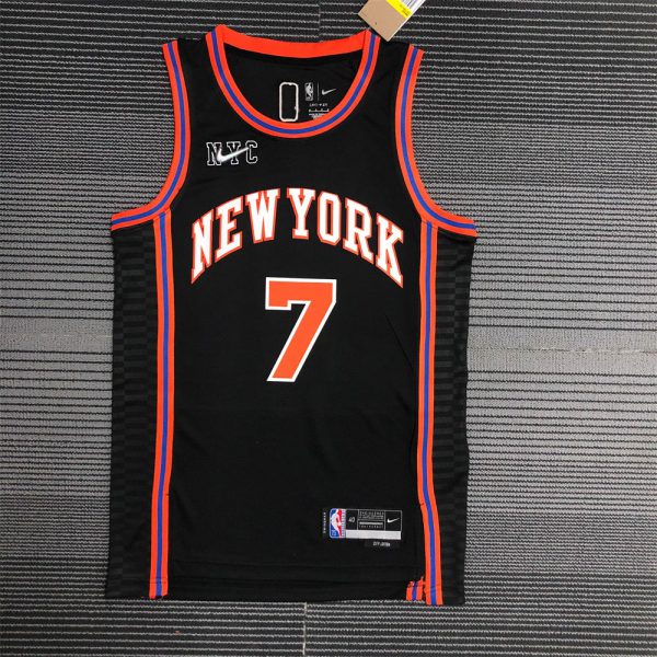 NBA New York Knicks Round Neck Black 75th Anniversary jersey ANTHONY#7 S-XXL
