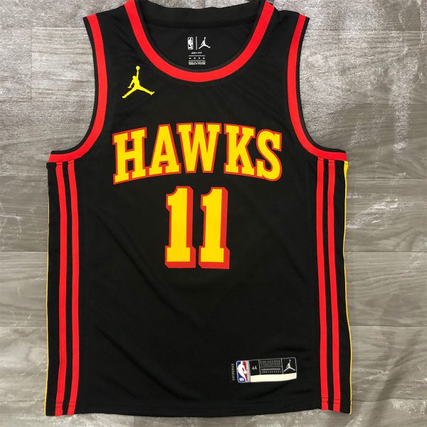 NBA Altanta Hawks Round Neck Black Jersey YOUNG#11 S-XXL