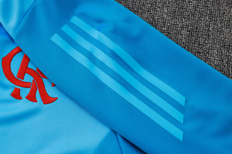 2024/25 Flamengo Light blue Jacket Training Suit Set Football Team Shirt Sports Fashion