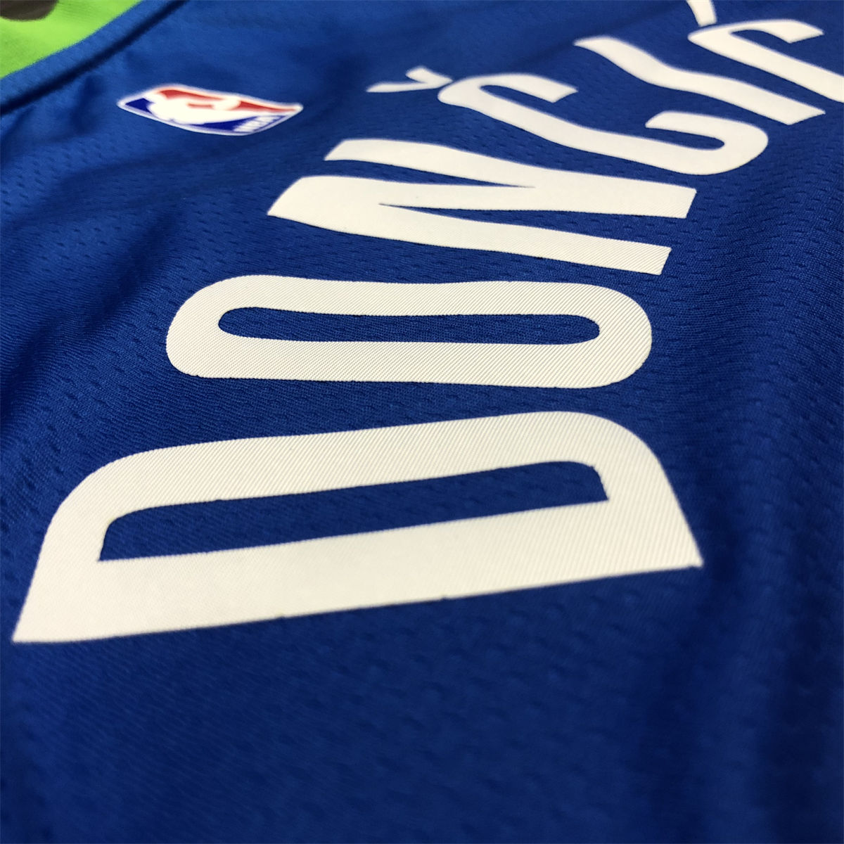 NBA Dallas Mavericks V Neck Black Blue Jersey DONCIC#77 S-XXL