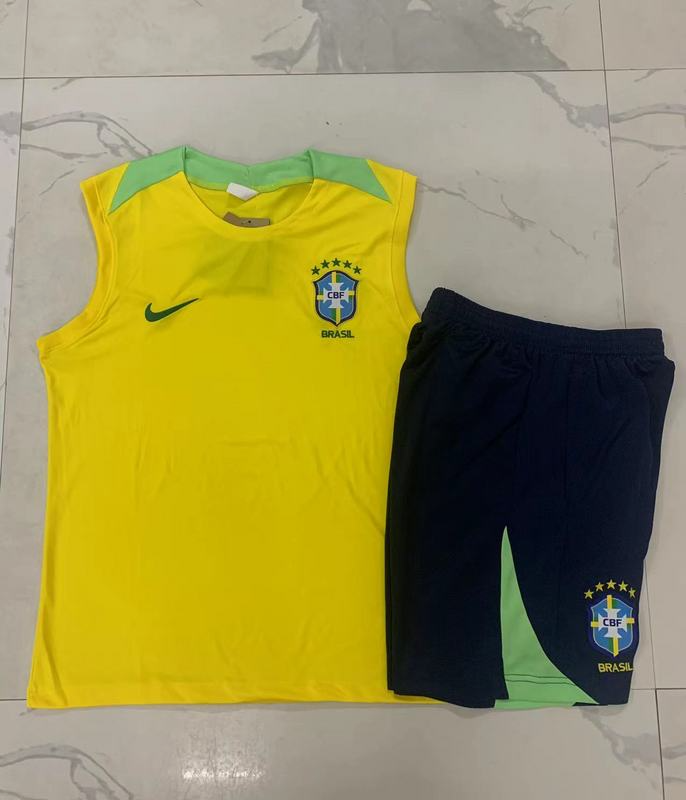 24/25 Brazil Yellow Training Set Shirt and Shorts