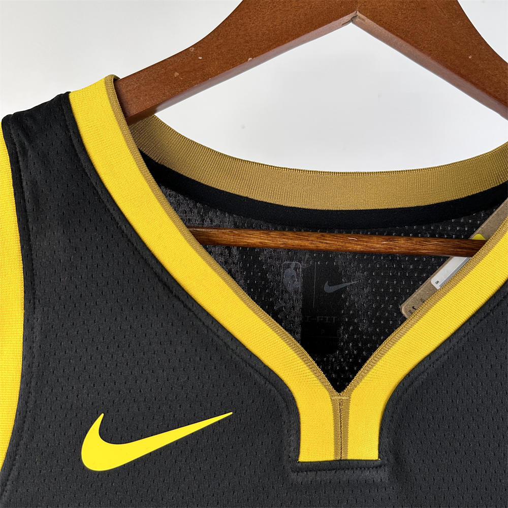 NBA Golden State Warriors 2024 V-Neck City Edition Black Jersey CURRY#30 S-XXL