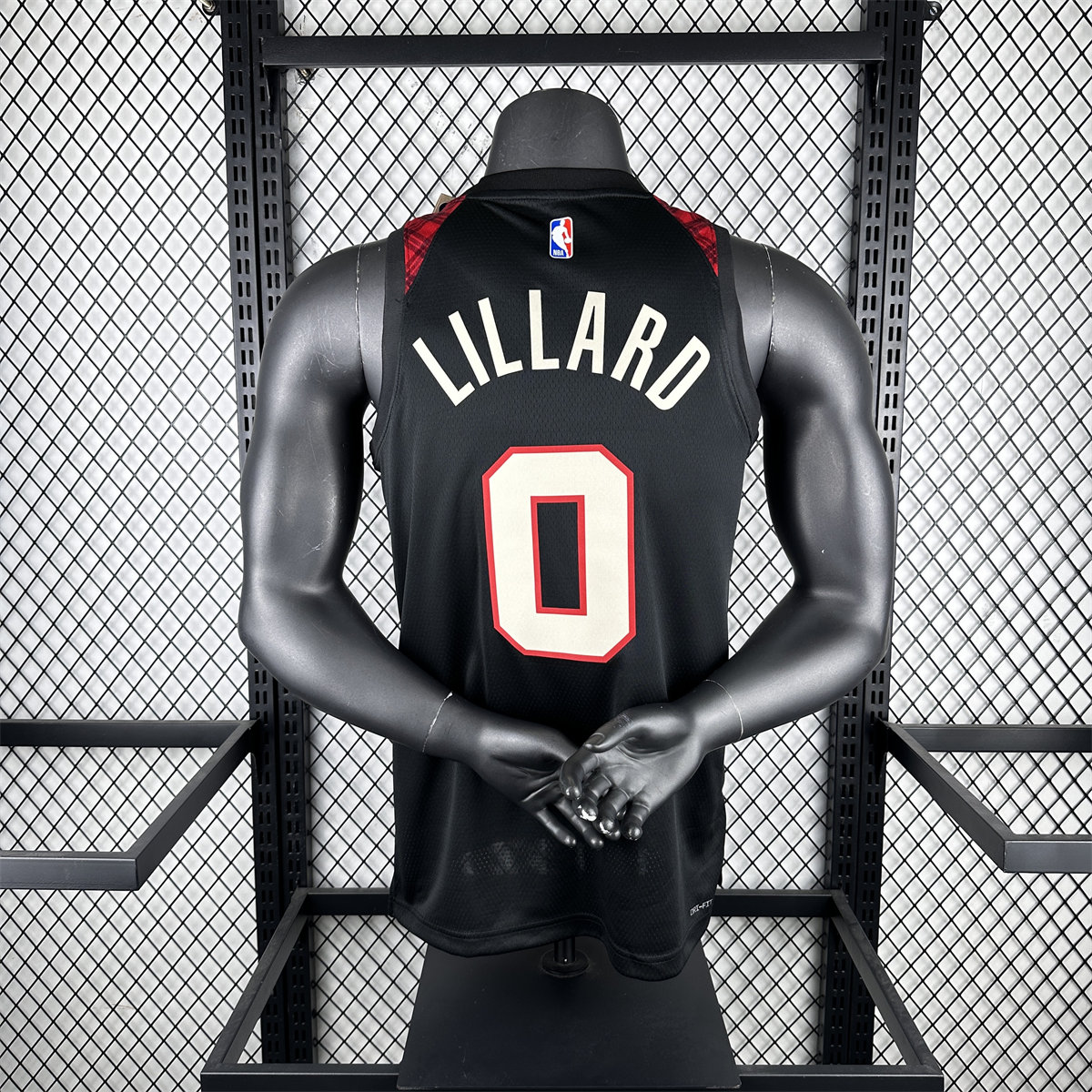 NBA Portland Trail Blazers 2024 Round Neck Black Jersey LILLARD#0 S-XXL