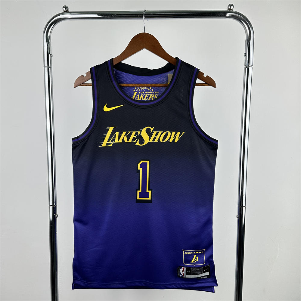 NBA Los Angeles Lakers 24/25 City Edition Purple Jersey RUSSELL#1 S-XXL