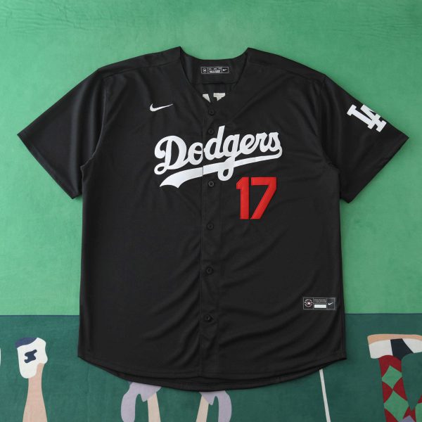 MLB LosAngeles Dodgers Black Jersey OHTANI #17