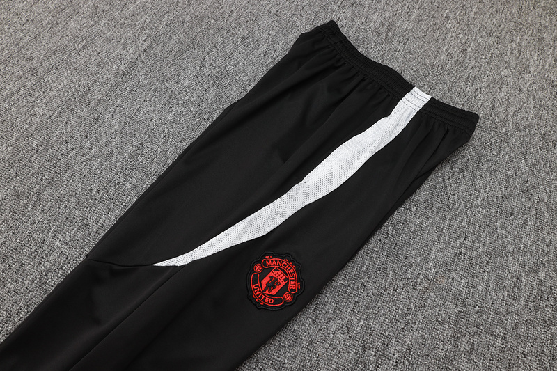 24/25 Manchester United Black Long-sleeved half-pull training kit Football team kit