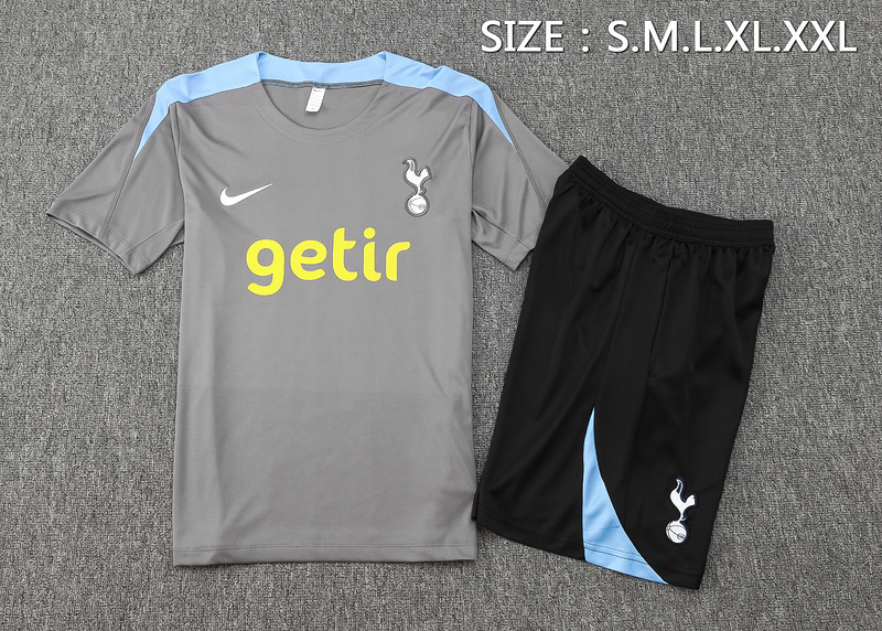 24/25 Tottenham dark grey raining Set Shirt and Shorts