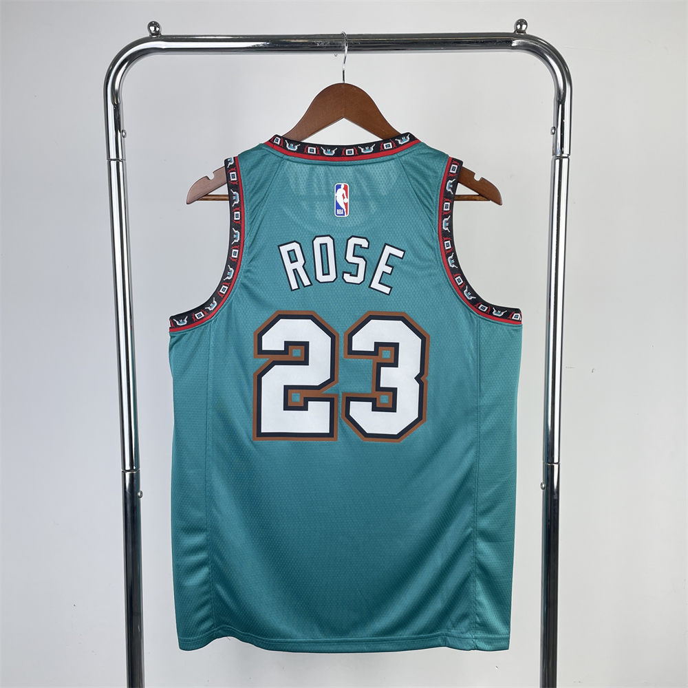 NBA Memphis Grizzies round neck Green Jersey ROSE #23 S-XXL