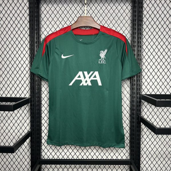 2024/25 Liverpool Pre-match training dark green Jersey Fan Version
