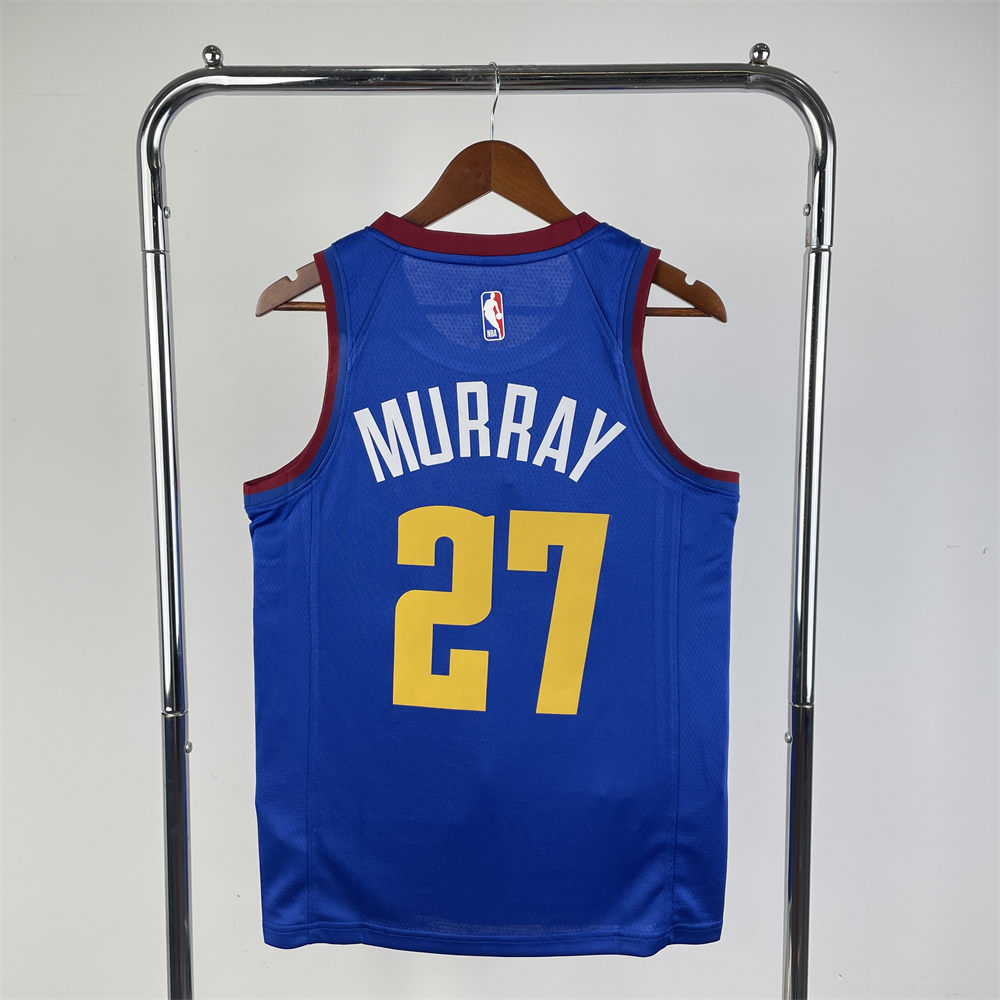NBA Denver Nuggets Round Neck Blue jersey MURRAY#27 S-XXL