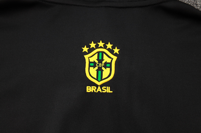 2024/25 Brazil Yellow Jacket Training Suit Set Football Team Shirt Sports Fashion