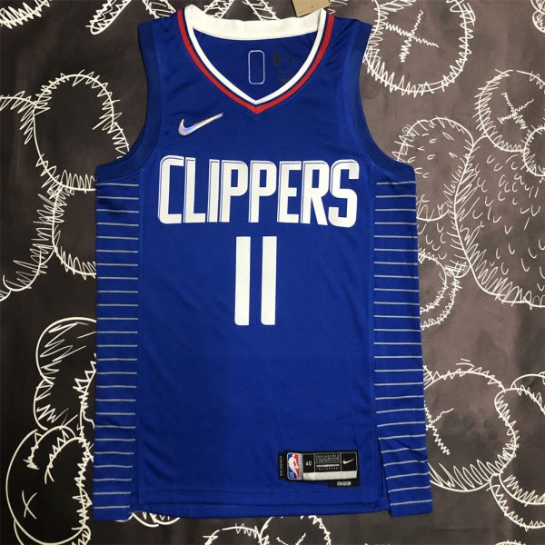 NBA Los Angeles Clippers V-Neck Blue 75th Anniversary Jersey WALL#11 S-XXL