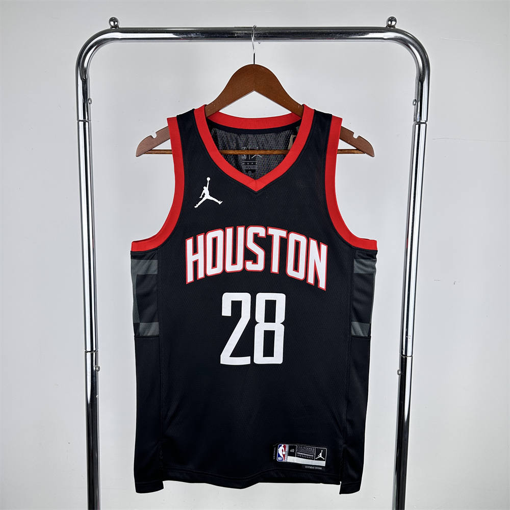 NBA Houston Rockets 2024 V-Neck Balck Jersey SENGUN#28 S-XXL