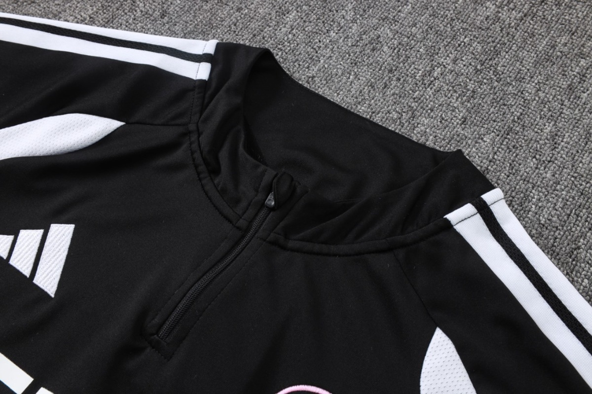 2026 Miami Black Long-sleeved half-pull training kit