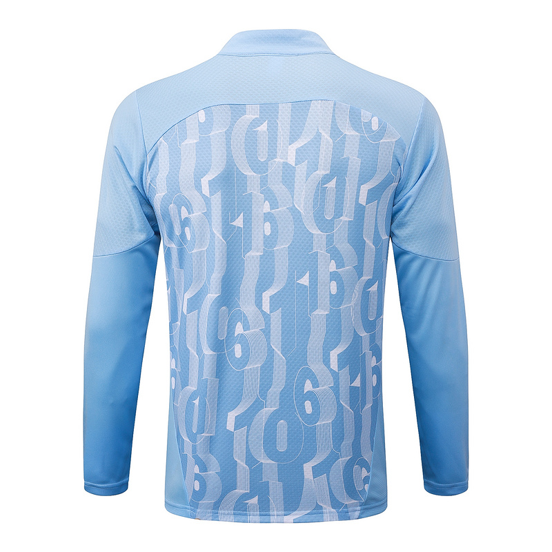 24/25 Manchester City Light blue Long-sleeved half-pull training kit Football team kit