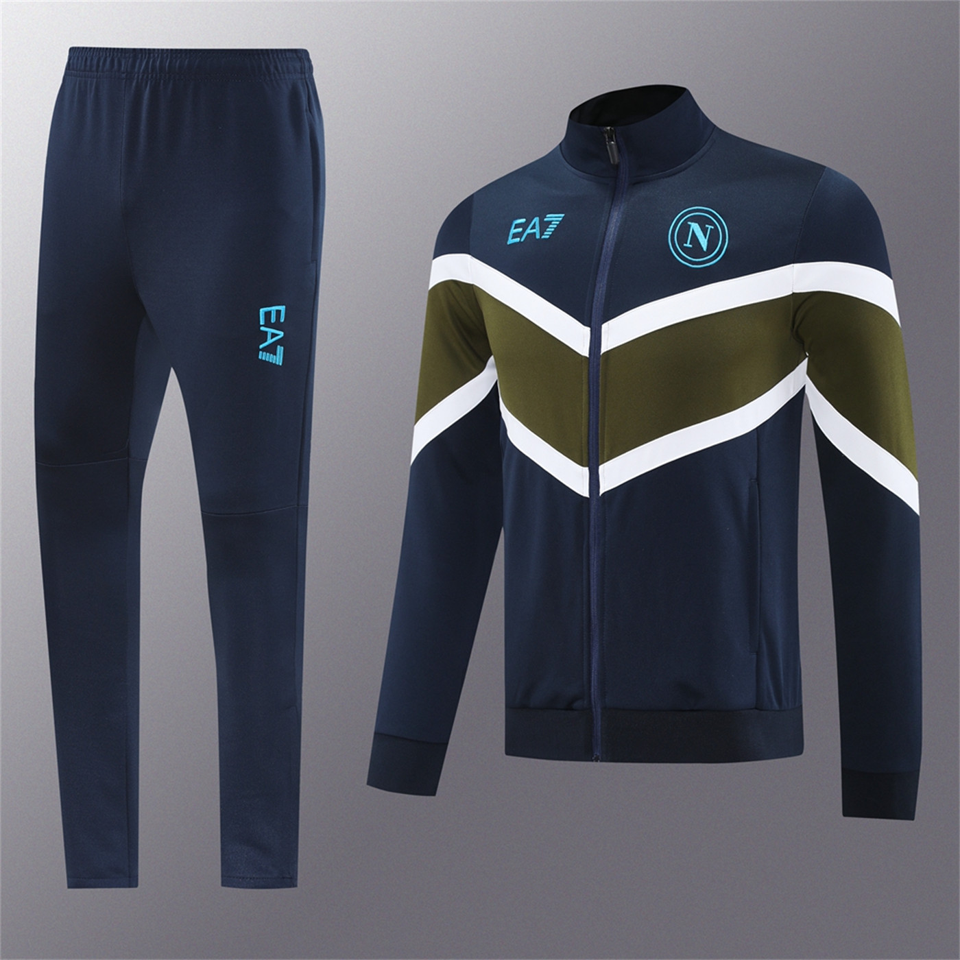 2024 Napoli Color block Jacket Training Suit Set Football Team Shirt Sports Fashion