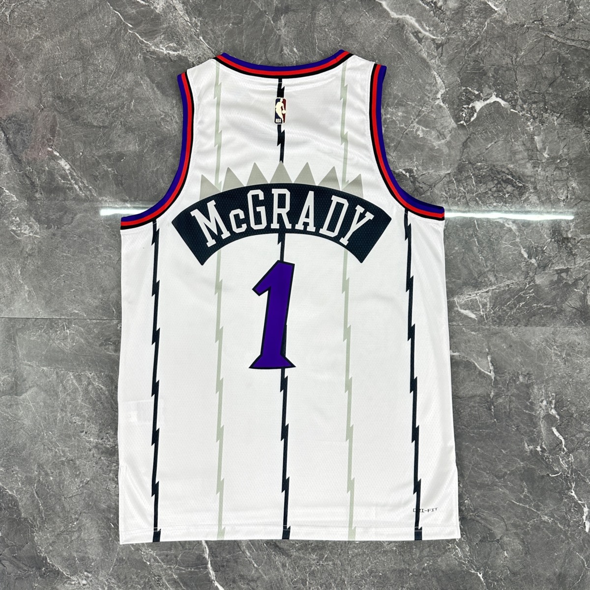 NBA Toronto Raptors Round Neck White McGRADY#1 jersey S-XXL