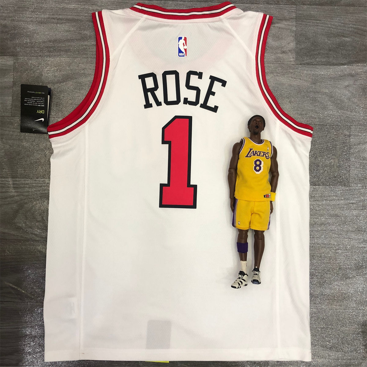 NBA Chicago Bulls Round neck White Jersey ROSE#1 S-XXL