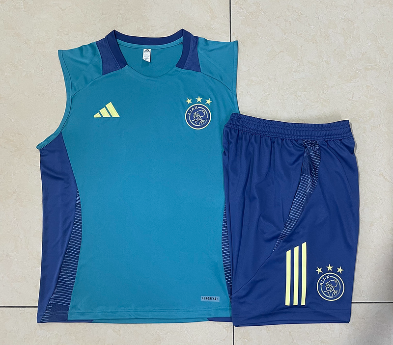 24/25 Ajax Blue Training Set Shirt and Shorts