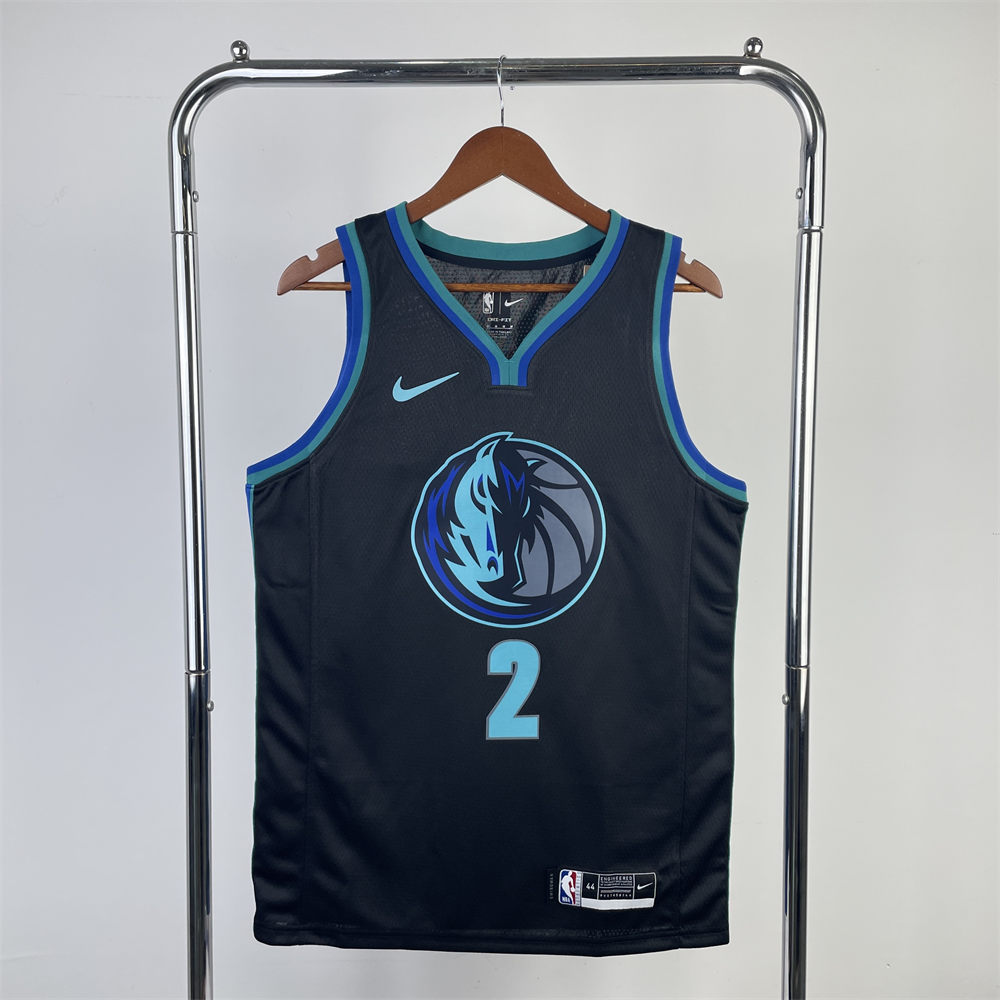 NBA Dallas Mavericks V-Neck Black Jersey IRVING#2 S-XXL