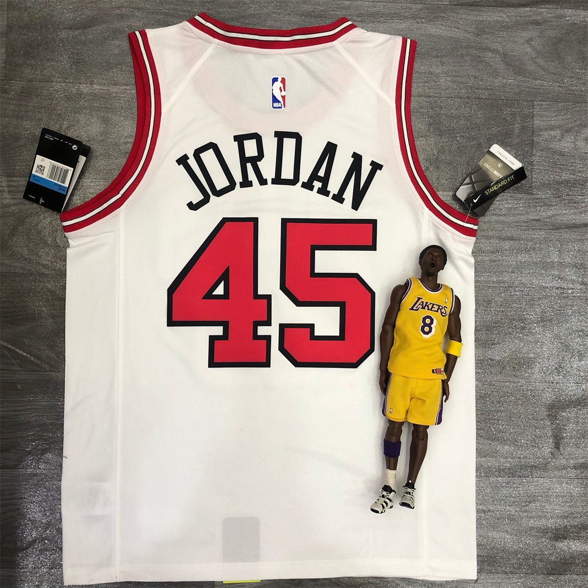 NBA Chicago Bulls Round neck White Jersey JORDAN#45 S-XXL