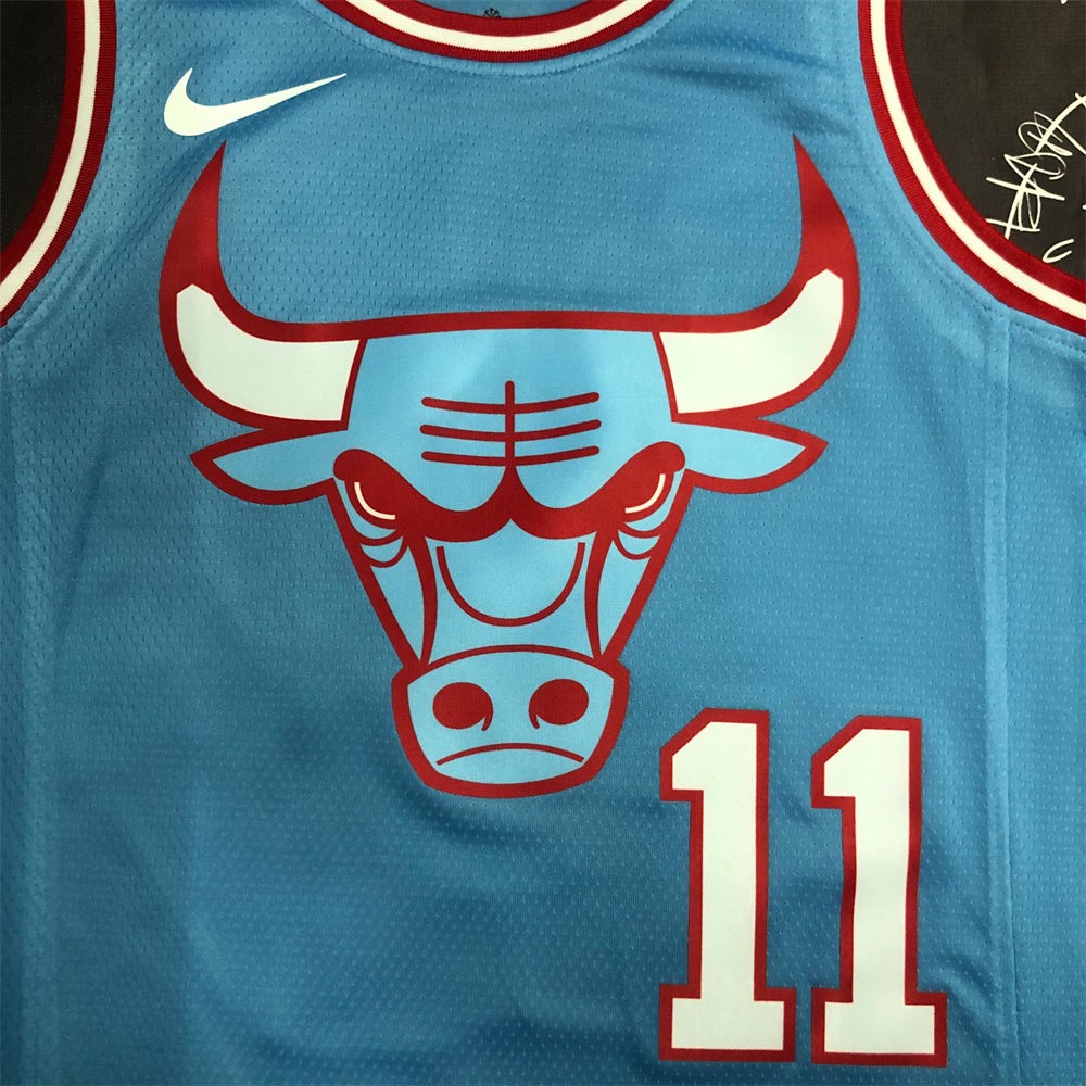 NBA Chicago Bulls Round Neck Blue Jersey DeROZAN#11 S-XXL