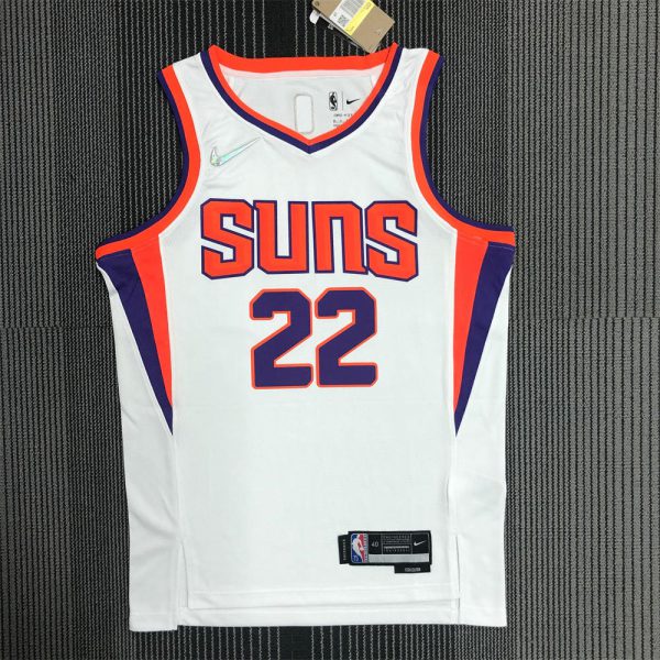 NBA Phoenix Suns V-Neck White 75th Anniversary AYTON#22 jersey S-XXL