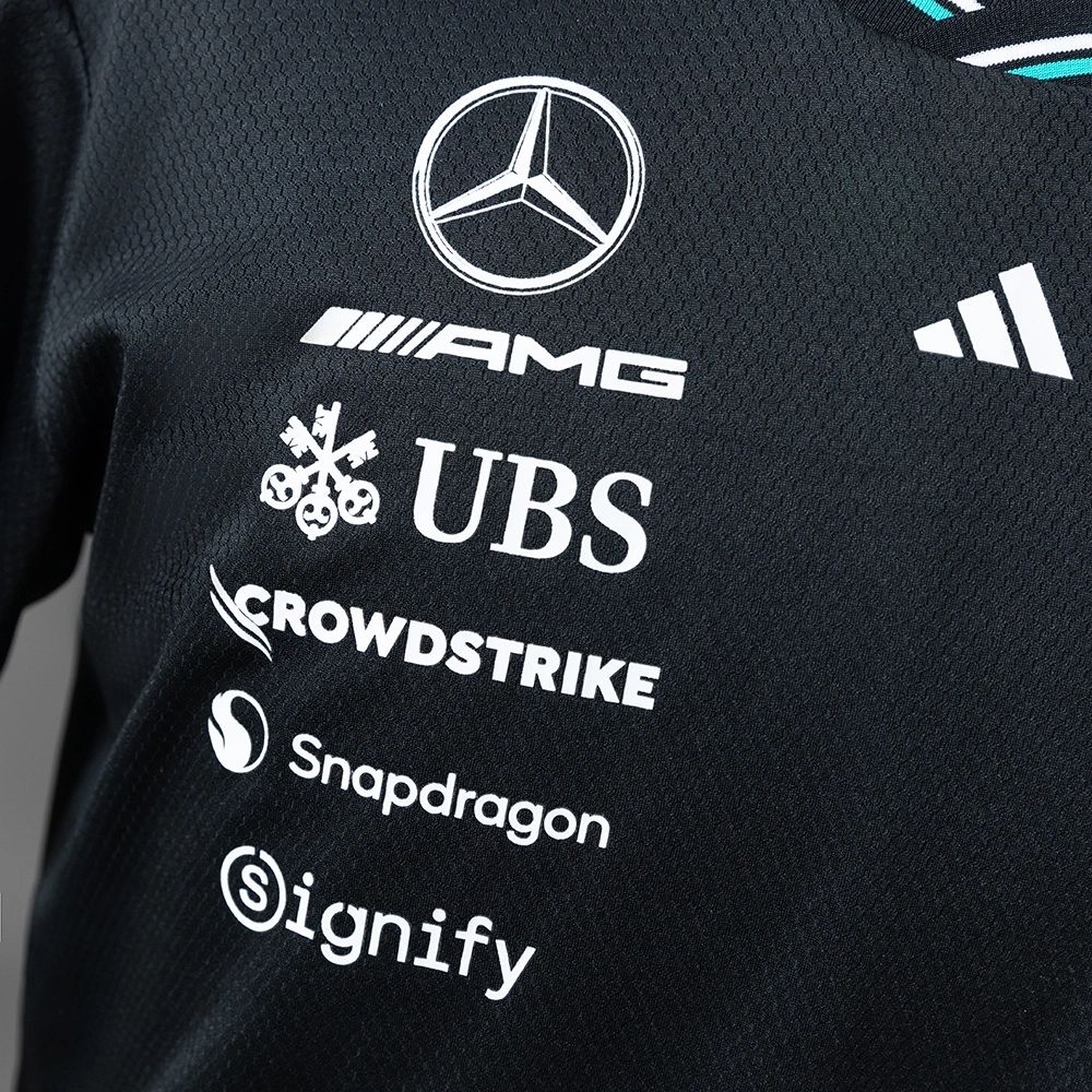 F1 Racing Mercedes-AMG 2025 Black Shirt Long Sleeve