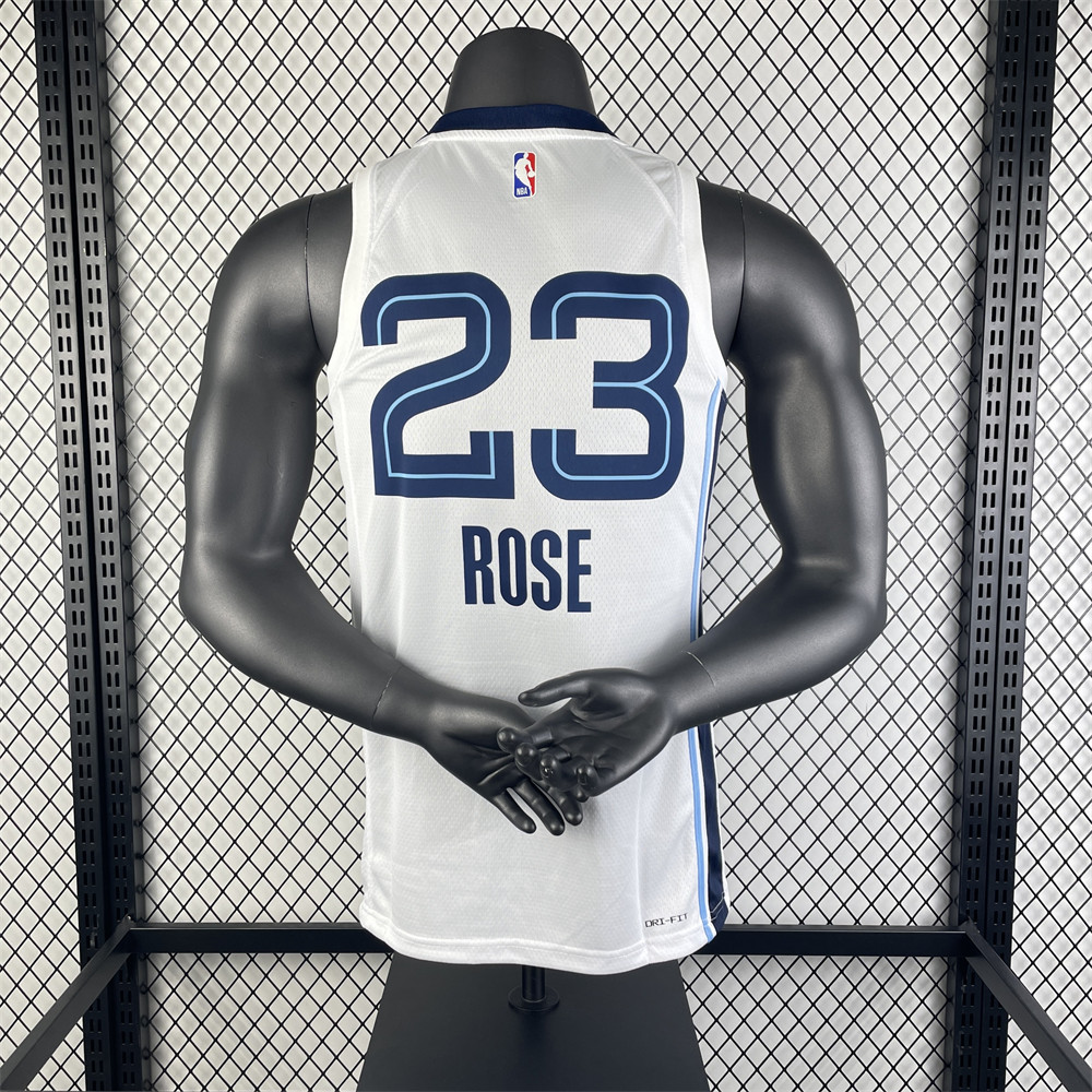 NBA Memphis Grizzies V-Neck White Jersey RODE#23 S-XXL